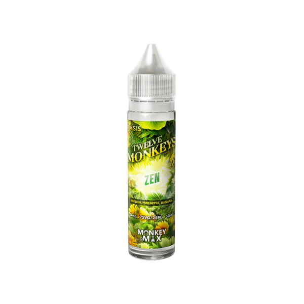 Oasis by Twelve Monkeys 50ml Shortfill 0mg (75VG/25PG)