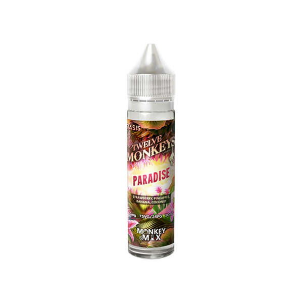 Oasis by Twelve Monkeys 50ml Shortfill 0mg (75VG/25PG)