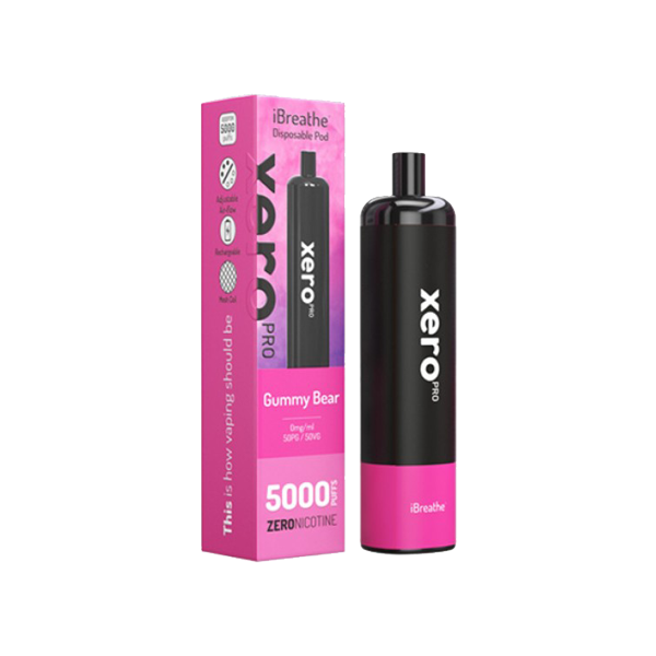 0mg iBreathe Xero Pro Disposable Vape Pod 5000 Puffs