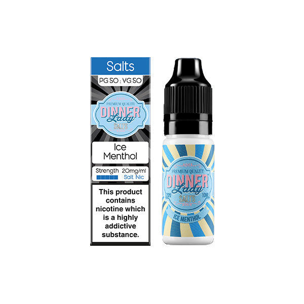 20mg Dinner Lady Menthol Salts 10ml Nic Salts (50VG/50PG)