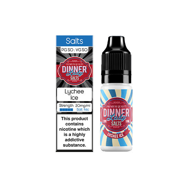 20mg Dinner Lady Ice Salts 10ml Nic Salts (50VG/50PG)