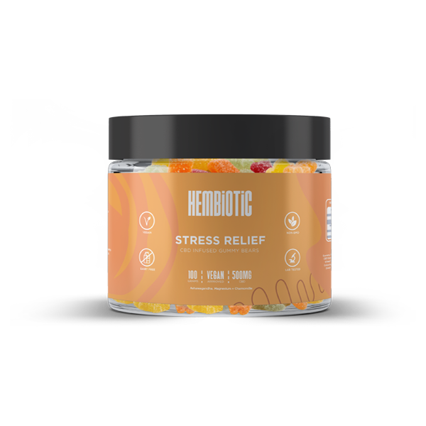 Hembiotic 500mg CBD Gummy Bears - 100g