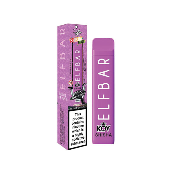 20mg Elf Bar Shisha Range Disposable Vape Pod 600 Puffs