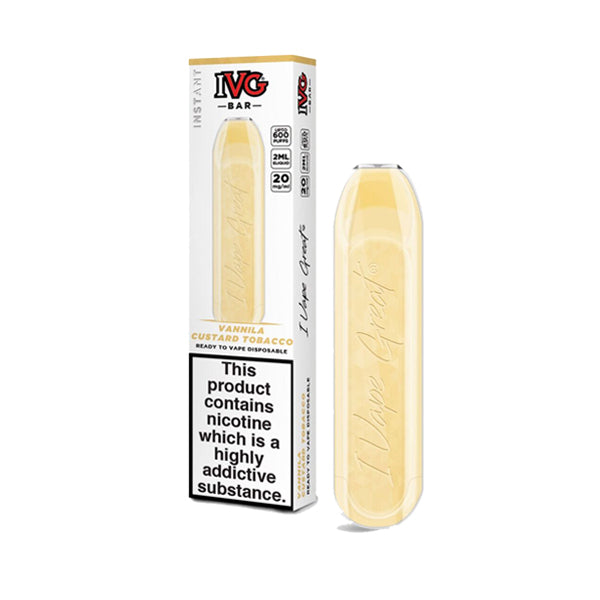 20mg I VG Bar 600 Puffs Disposable Vape