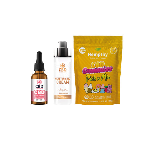 Hempthy CBD Embrace Skincare CBD Gift Box - Christmas