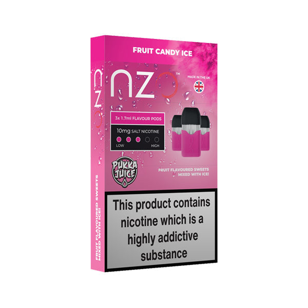 NZO 20mg Pukka Juice Salt Cartridges with Red Liquids Nic Salt (50VG/50PG)