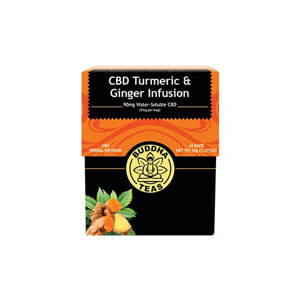 Buddha Teas 5mg CBD Tea Bags - Turmeric & Ginger Infusion