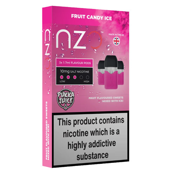 NZO 10mg Pukka Juice Salt Cartridges with Red Liquids Nic Salt (50VG/50PG)