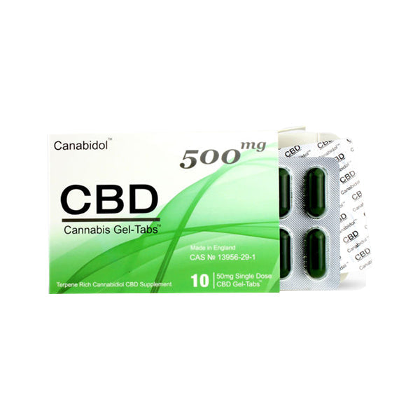 Canabidol 500mg CBD Gel-Tabs 10 Capsules