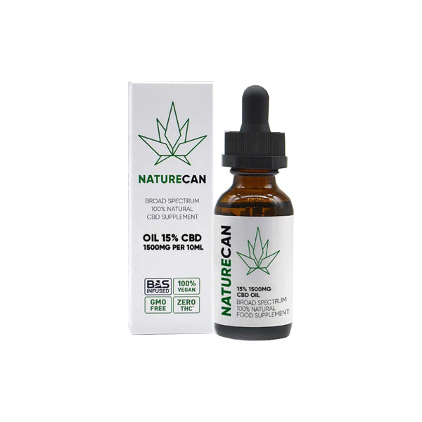 Naturecan 15% 1500mg CBD Broad Spectrum MCT Oil 10ml