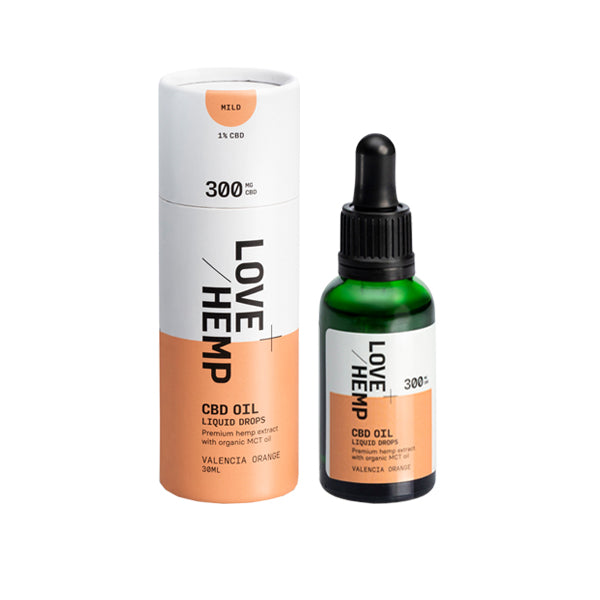 Love Hemp 300mg Valencia Orange 1% CBD Oil Drops - 30ml