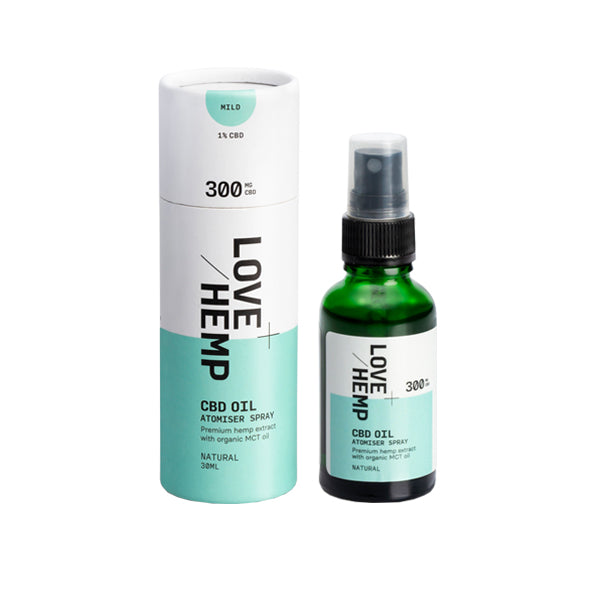 Love Hemp 300mg Natural 1% CBD Oil Spray - 30ml