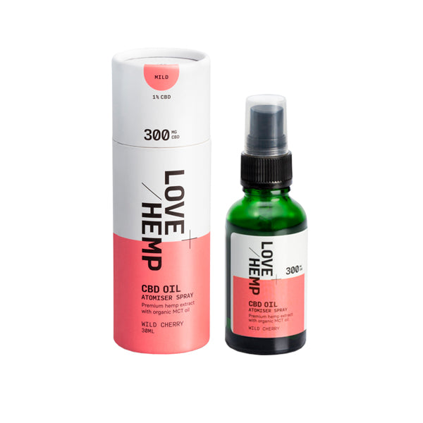 Love Hemp 300mg Wild Cherry 1% CBD Oil Spray - 30ml