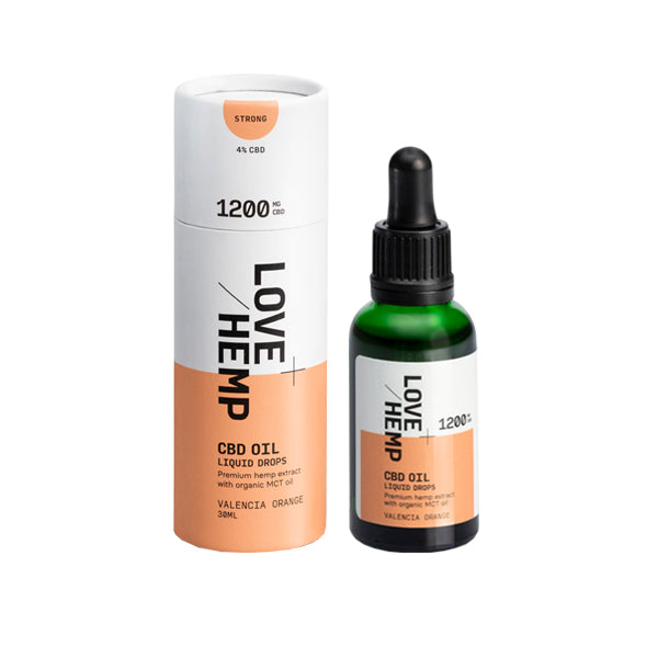 Love Hemp 1200mg Valencia Orange 4% CBD Oil Drops - 30ml