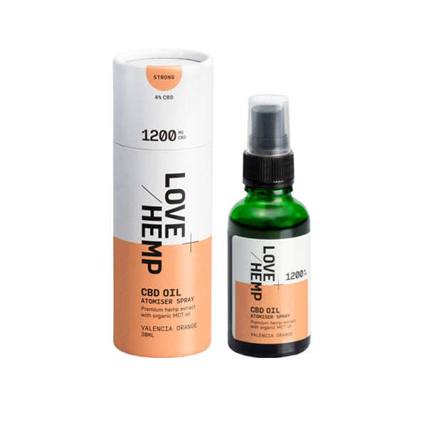 Love Hemp 1200mg Valencia Orange 4% CBD Oil Spray - 30ml