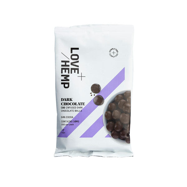 Love Hemp 50mg CBD Dark Chocolate Balls - 10 Pieces