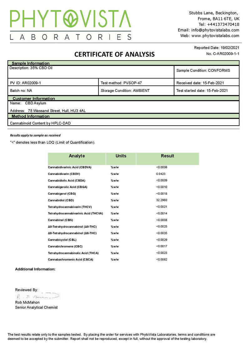 CBD Asylum 35% 3500mg CBD Oil 10ml (BUY 1 GET 2 FREE)