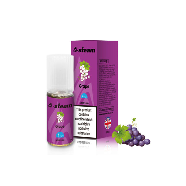 A-Steam Fruit Flavours 12MG 10ML (50VG/50PG)