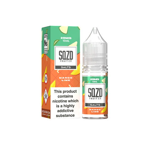 20mg Sqzd Flavoured Nic Salts 10ml (50VG/50PG)