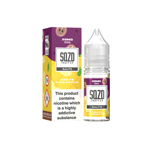 20mg Sqzd Flavoured Nic Salts 10ml (50VG/50PG)