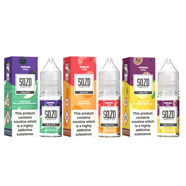 20mg Sqzd Flavoured Nic Salts 10ml (50VG/50PG)