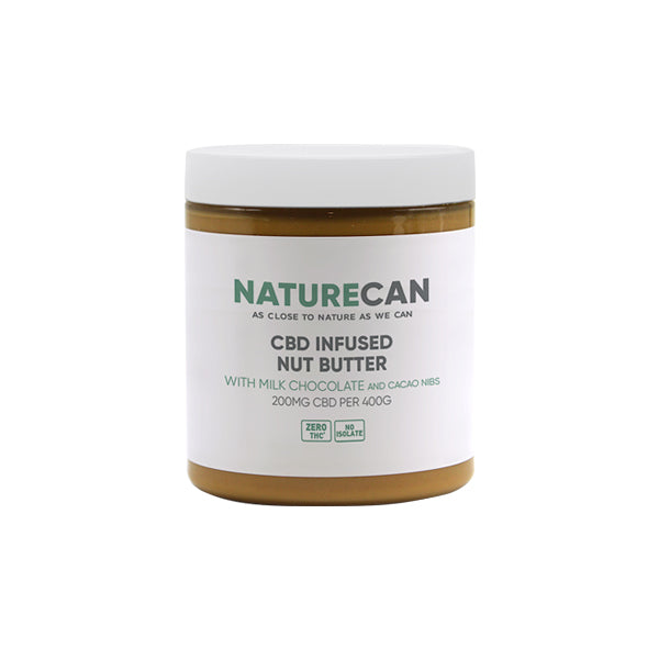 Naturecan 200mg CBD 400g Nut Butter Milk Chocolate with Cacao Nibs