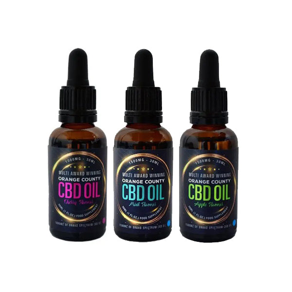 Orange County CBD 1500mg Flavoured Tincture Oil 30ml