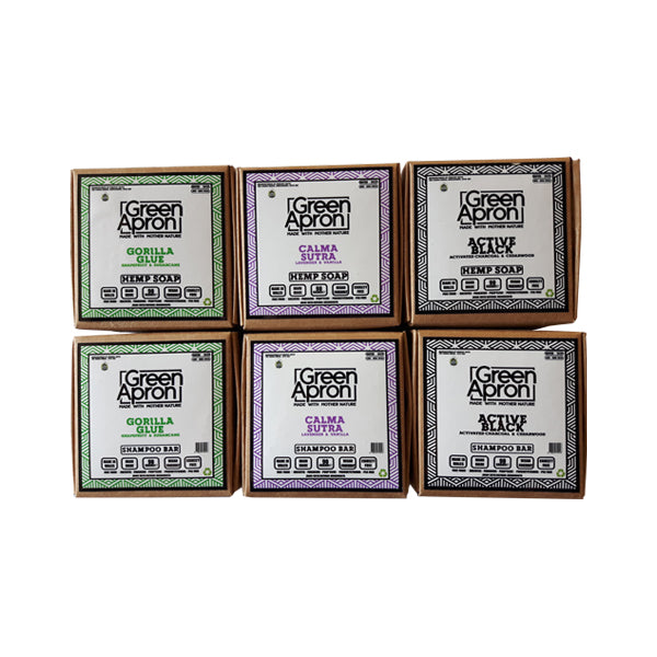 Green Apron 100mg CBD Soap & Shampoo - 6 Pack