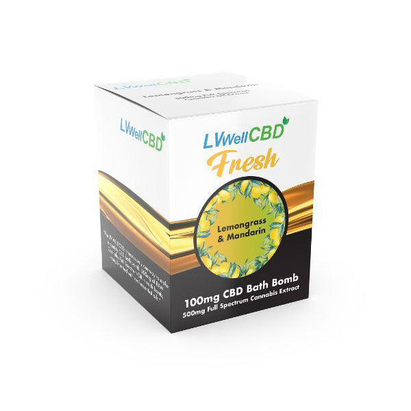 LVWell CBD 500mg CBD Bath Bomb - Chamomile and Grapefruit - Sleep