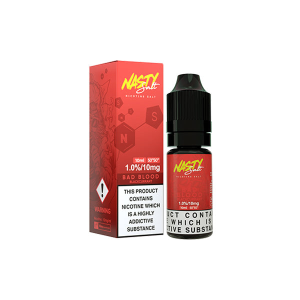 10mg Nasty Salts 10ml Nic Salts (50VG/50PG)