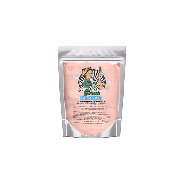 Lady Green 20mg CBD Raspberry & Vanilla Bath Salts - 150g