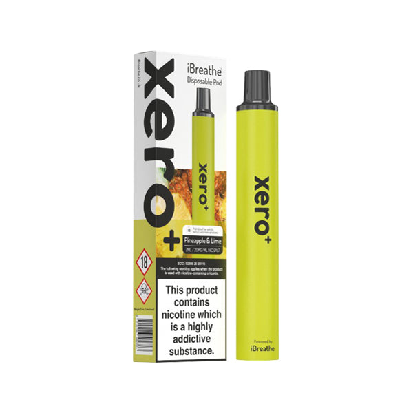 20mg iBreathe Xero+ Disposable Vape Pod 600 Puffs