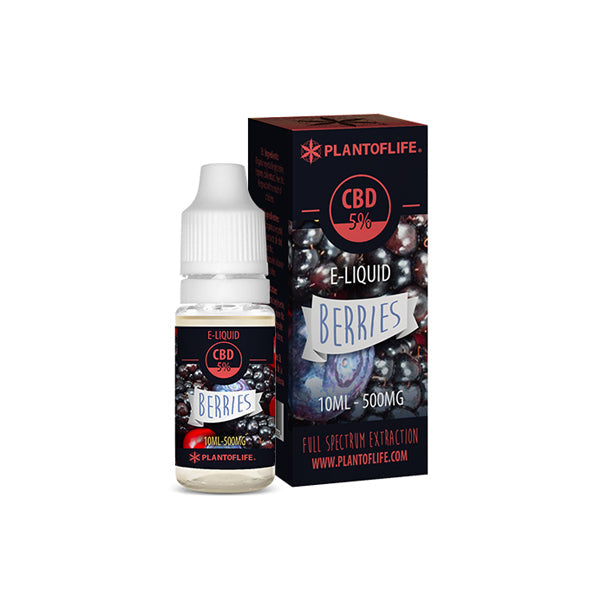 Plant Of Life 500mg CBD Vaping Liquid 10ml (50PG/50VG)