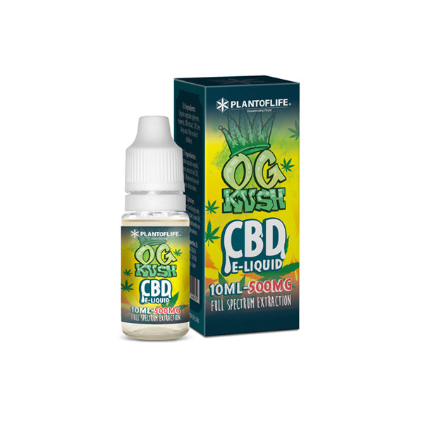 Plant Of Life 500mg CBD Vaping Liquid 10ml (50PG/50VG)