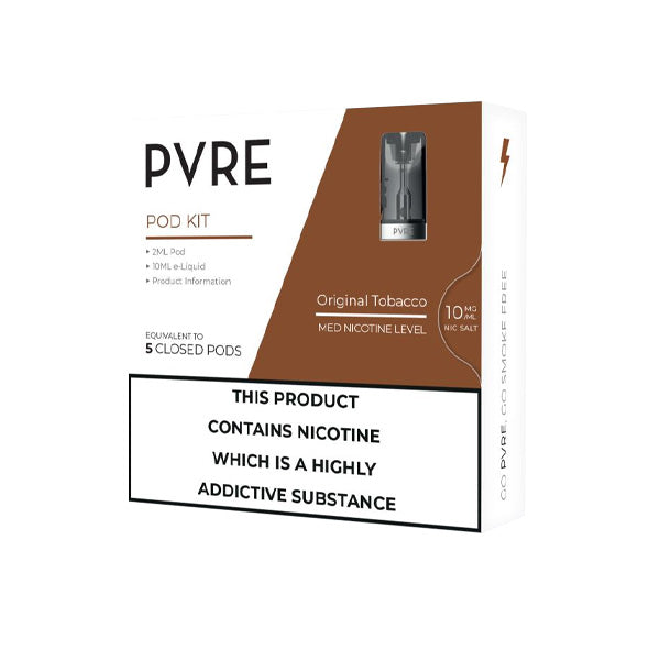 PVRE 10mg Refillable Pod Kit (50VG/50PG) - Plus 10ml E-liquid