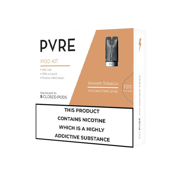 PVRE 10mg Refillable Pod Kit (50VG/50PG) - Plus 10ml E-liquid