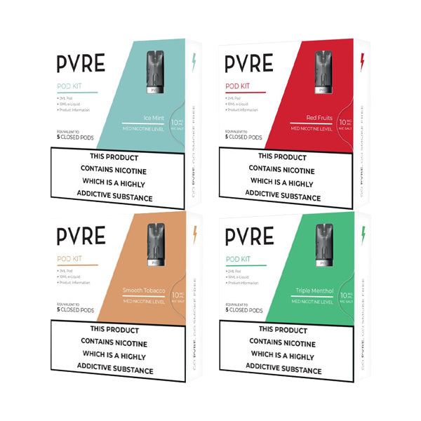 PVRE 10mg Refillable Pod Kit (50VG/50PG) - Plus 10ml E-liquid