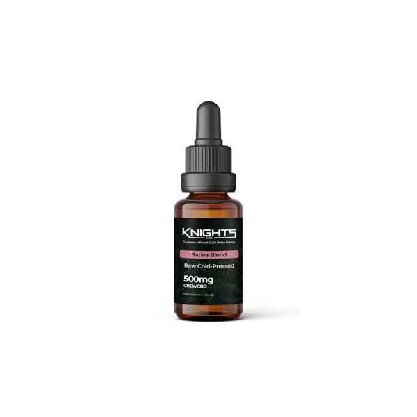 Knights CBD 500mg CBDa/CBD Sativa Blend Raw Cold-Pressed Oil - 30ml