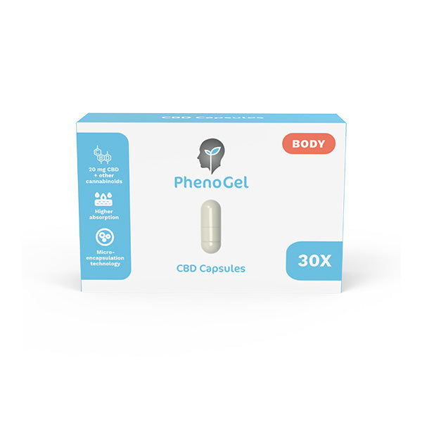 PhenoGel Body 600mg CBD Capsules - 30 Caps