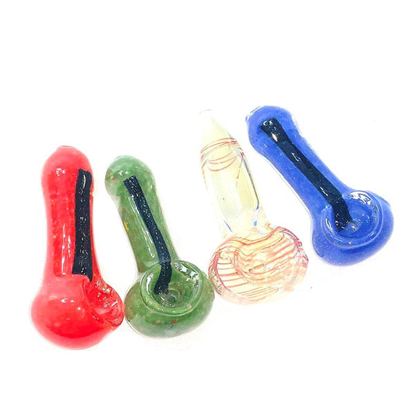 12 x Mix Colour Smoking Glass Spoon Pipe - IP2.5