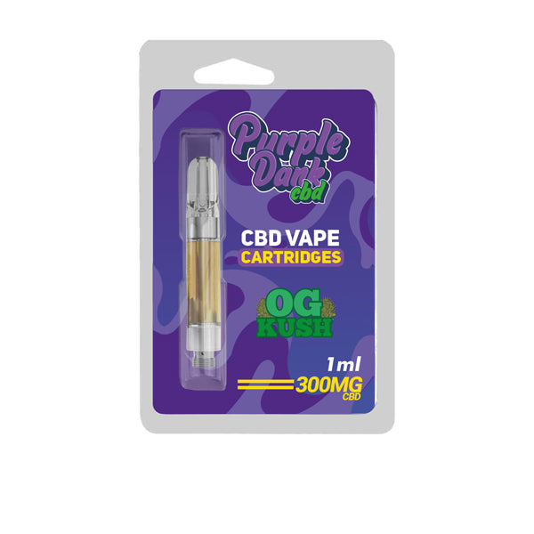 Purple Dabz CBD Vape Cartridges 300 & 600 MG - OG Kush (BUY 1 GET 1 FREE)